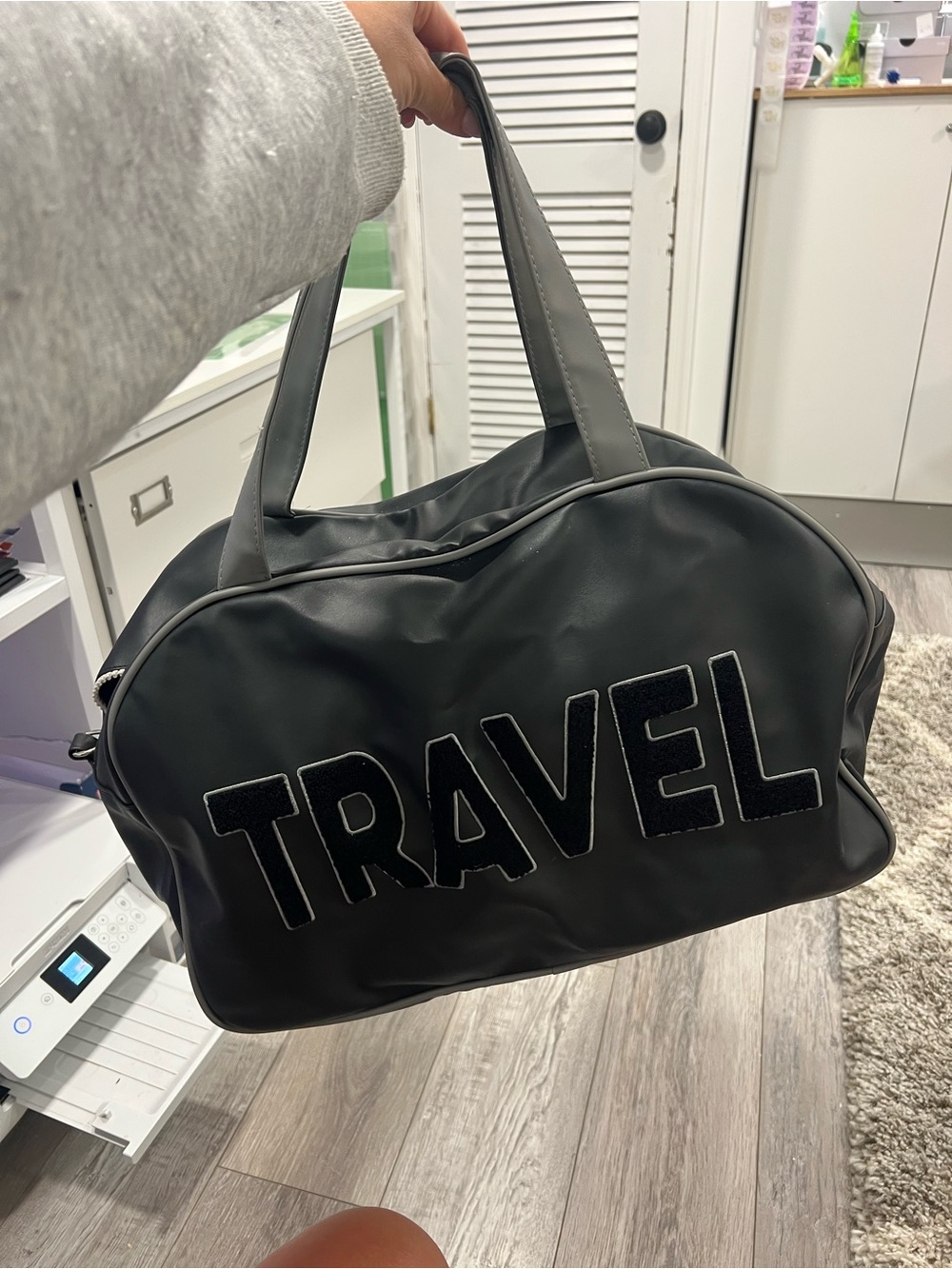 Black Travel Weekender Duffel Bag